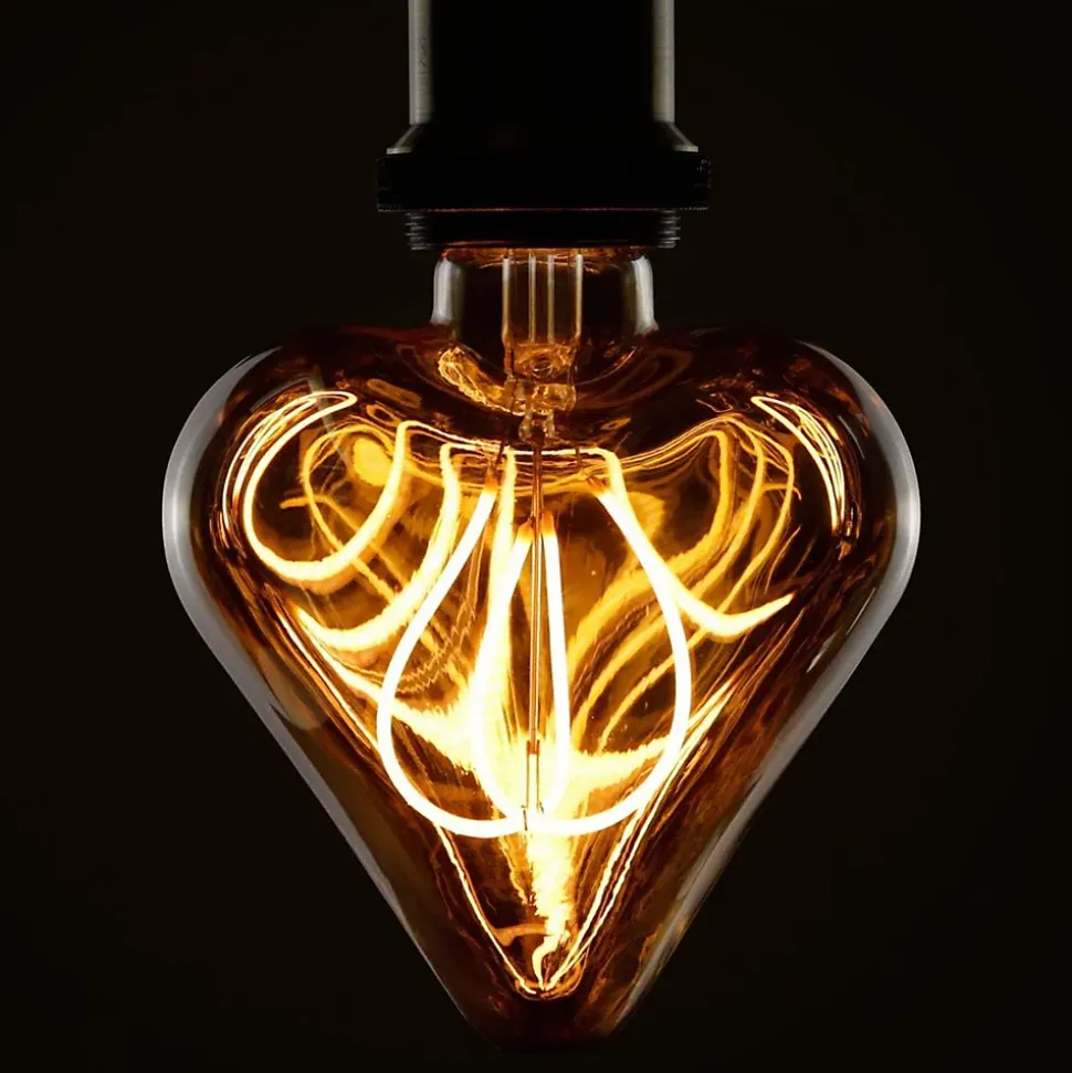 ZMH Ampoule LED Vintage En Forme De Cœur E27 3w 2200k Décoration Romantique Et Ambiance Rétro