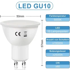 ZMH Ampoule LED 6w à Économie D'énergie Spot Réflecteur Ampoule