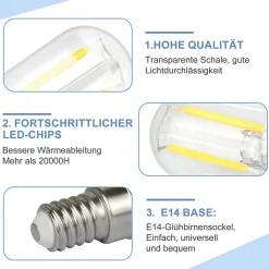 ZMH Ampoules LED E14 Ampoules LED Vintage T22 Ampoules LED Pour Couloir