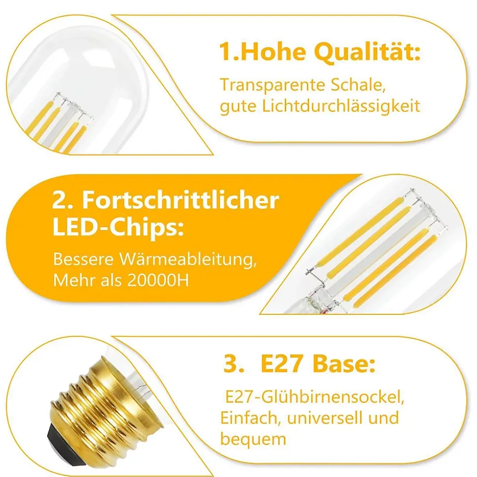 ZMH Ampoules LED Vintage Ampoules 4w Lampe à Économie D'énergie