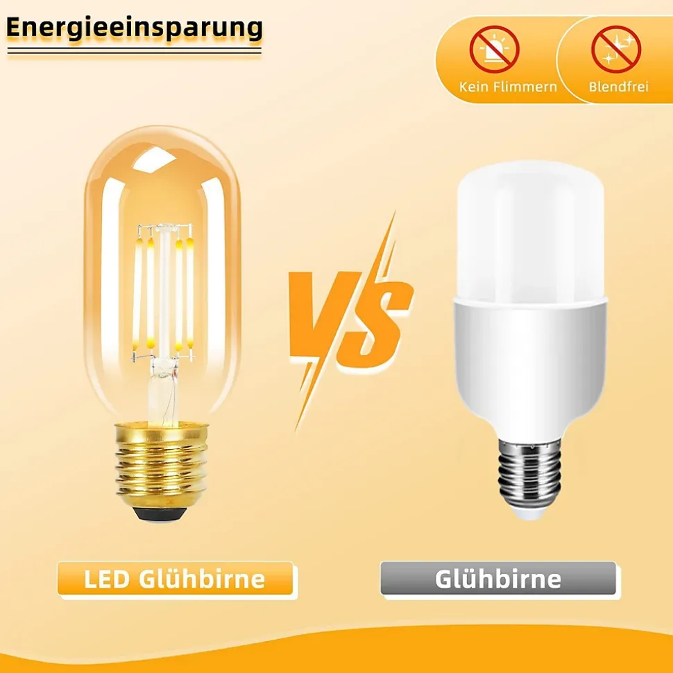 ZMH Ampoules LED Vintage Ampoules 4w Lampe à Économie D'énergie
