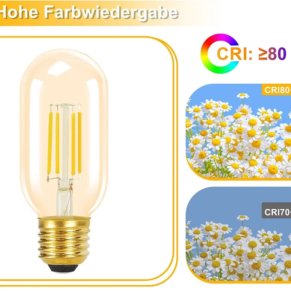 ZMH Ampoules LED Vintage Ampoules 4w Lampe à Économie D'énergie