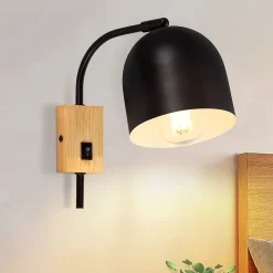 ZMH Applique 1 flamme IP20 murale intérieure avec interrupteur murale vintage métal