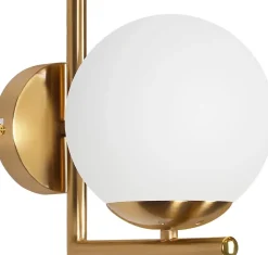 ZMH Applique Intérieure Moderne Dorée avec Abat-jour en Verre E27 pour Chambre et Couloir