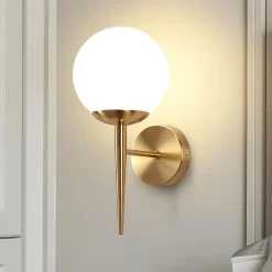 ZMH Applique Intérieure Moderne en Verre et Métal Doré E27 pour Chambre et Couloir