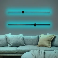 ZMH Applique LED 100 Cm Rgb Noir Musique Design Moderne Variable