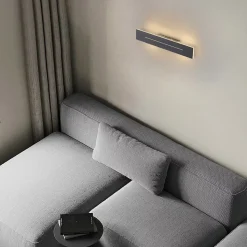 ZMH Applique LED 30 Cm Moderne Blanc Noir 8 W Blanc Chaud