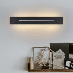 ZMH Applique LED 30 Cm Moderne Blanc Noir 8 W Blanc Chaud
