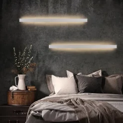 ZMH Applique LED Moderne 100 Cm Lampe Blanc Chaud 31 W Blanc