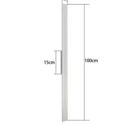 ZMH Applique LED Moderne 100 Cm Lampe Blanc Chaud 31 W Blanc