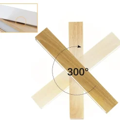 ZMH Applique LED 52cm Bois Moderne 17 W 3000 K Blanc