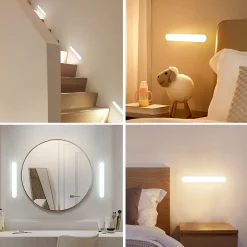 ZMH Applique LED Intérieur Dimmable Sous-lampe 24cm Nuit Batterie Sans Fil Couloir