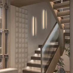 ZMH Applique LED Moderne 60 Cm 21 W Blanc Chaud Lampe Lampe Noir