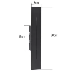 ZMH Applique LED Moderne 60 Cm 3000 K Blanc Chaud 20 W Blanc