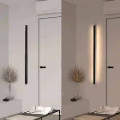 ZMH Applique LED Moderne Noire 100CM pour Chambre et Couloir - 3000K