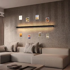 ZMH Applique LED Moderne Noire 100CM pour Chambre et Couloir - 3000K