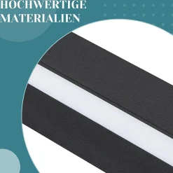 ZMH Applique LED Moderne Noir 60CM pour Intérieur - 3000K Éclairage Design