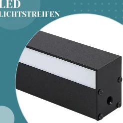 ZMH Applique LED Moderne Noir 60CM pour Intérieur - 3000K Éclairage Design