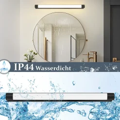 ZMH Applique LED Noir Pour Miroir De Salle De Bain 10w 3000k Ip44