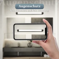 ZMH Applique LED Noir Pour Miroir De Salle De Bain 10w 4000k Ip44