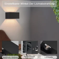 ZMH Applique Murale 4er LED Applique Murale Lampe D'extérieur Intérieur Applique Murale G9