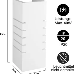ZMH Applique Murale Intérieure Moderne Blanc E14 pour Couloir et Escalier