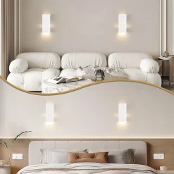 ZMH Applique Murale Intérieure Moderne Blanc E14 pour Couloir et Escalier