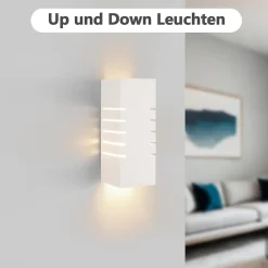 ZMH Applique Murale Intérieure Moderne Blanc E14 pour Couloir et Escalier