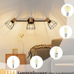 ZMH Applique Murale Intérieur 3 Flammes E14 Lampe De Salon Max.25w