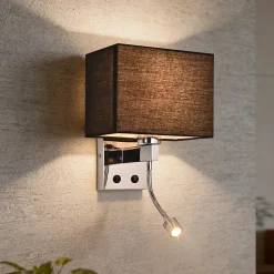 ZMH Applique Murale Intérieur Applique Murale LED Pivotante à 360 Avec Interrupteur E27 Pour Couloir