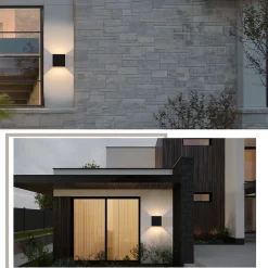 ZMH Applique Murale LED Intérieur Applique Murale 5w Ip65 Extérieur Blanc Chaud Mur Couloir