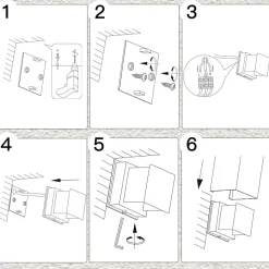 ZMH Applique Murale LED Intérieur Applique Murale 5w Ip65 Extérieur Blanc Chaud Mur Couloir