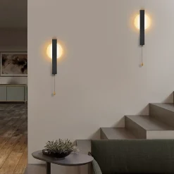 ZMH Applique Murale LED Intérieur 6w Moderne 3000k Noir Lampe De Chambre Pour Couloir