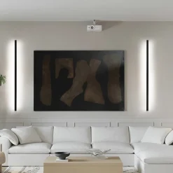 ZMH Applique Murale LED Intérieur Noir Dimmable 100cm Moderne 15W