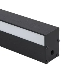 ZMH Applique Murale LED Intérieur Noir Dimmable 100cm Moderne 15W