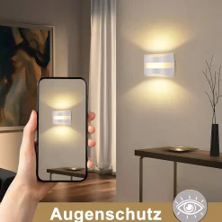 ZMH Applique Murale LED Intérieur 5w Moderne 3000k Blanc Lampe De Chambre Pour Couloir