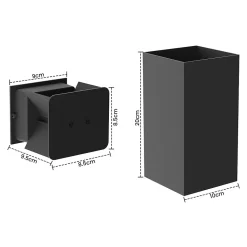 ZMH Applique Murale LED Moderne Noire - Éclairage Extérieur Et Intérieur