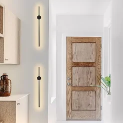 ZMH Applique Murale LED Moderne 60CM Noir avec Fonction Pivotante pour Éclairage Intérieur