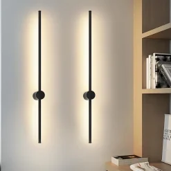 ZMH Applique Murale LED Moderne 60CM Noir avec Fonction Pivotante pour Éclairage Intérieur