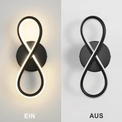 ZMH Applique Murale LED Moderne 7W en Métal et Silicone pour Escalier et Chambre à Coucher