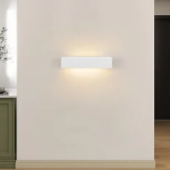 ZMH Applique Murale Moderne G9 en Plâtre Blanc pour Chambre et Couloir