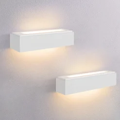 ZMH Applique Murale Moderne G9 en Plâtre Blanc pour Chambre et Couloir