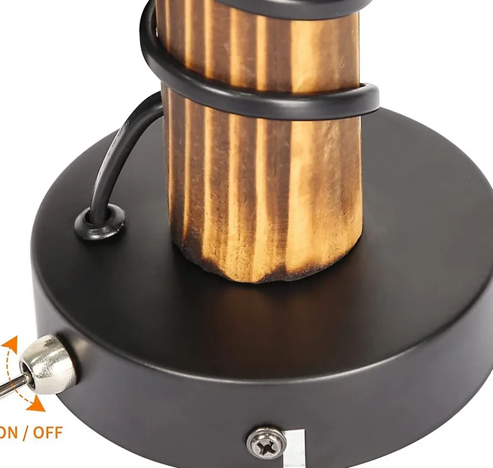 ZMH Applique Vintage Noir E27 25w Retro Bois