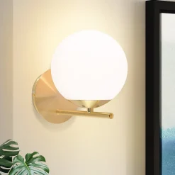 ZMH Appliques E27 IP20 Moderne Métal Verre Blanc