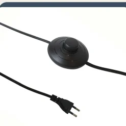 ZMH Lampadaire Blanc 3 Flammes E27 Avec Interrupteur à Pied Métal Verre