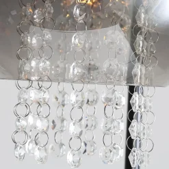 ZMH Lampadaire E27 Noir IP20 Contemporain Fumé En Cristal Pour Bureau Et Canapé