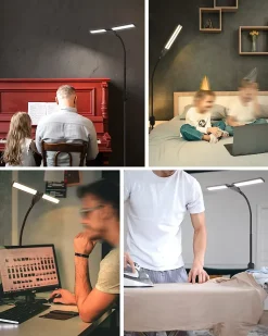 ZMH Lampadaire LED Liseuse Touch à Intensité Variable Avec Minuterie Et Mémoire 9w