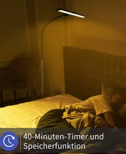 ZMH Lampadaire LED Moderne Avec Fonction Tactile Et Minuterie Pour Bureau Et Lecture