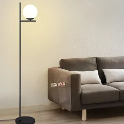 ZMH Lampadaire Salon 1 Flame métal avec interrupteur au pied pour couloir