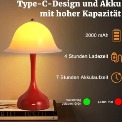 ZMH Lampe De Bureau LED Intensité Variable USB Rechargeable